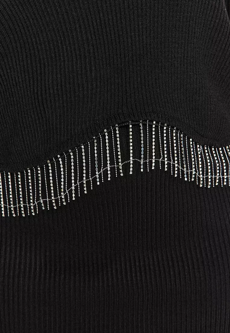 Plus Size Knit Sweater & Midi Skirt Set