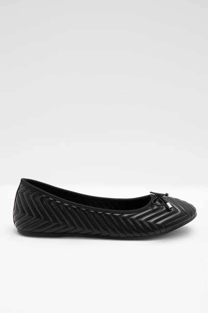Sofia Manny Ballerina Quilted Black