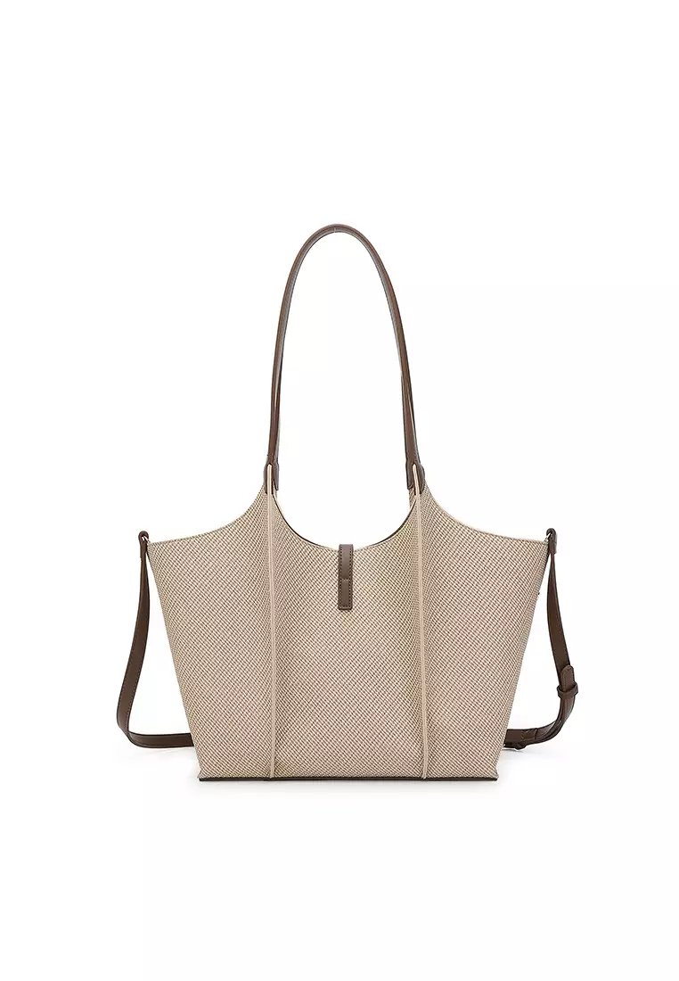 Women's Top Handle Bag / Sling Bag / Crossbody Bag / Shoulder Bag - Khaki / Coffee