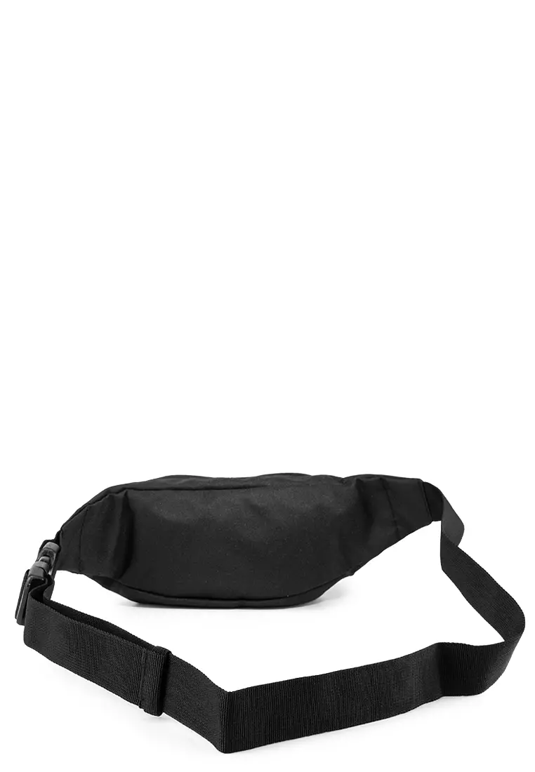 AM084 tas casual pria waist bag logo icon hitam