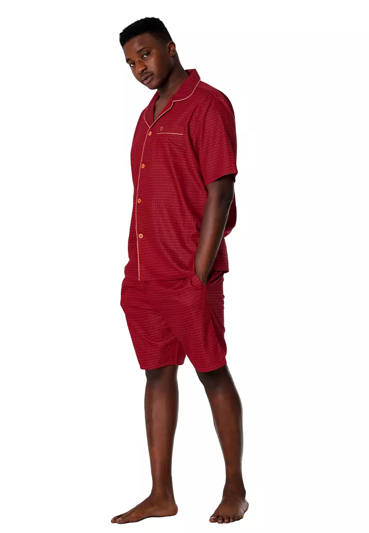 Buy DE LUCCA De Lucca Mens Short Sleeve Pajama Set 2023 Online