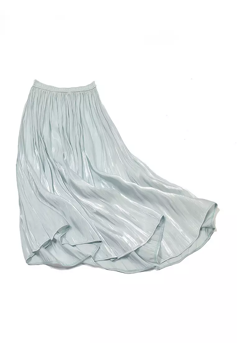 Metallic pleated shop skirt yarn