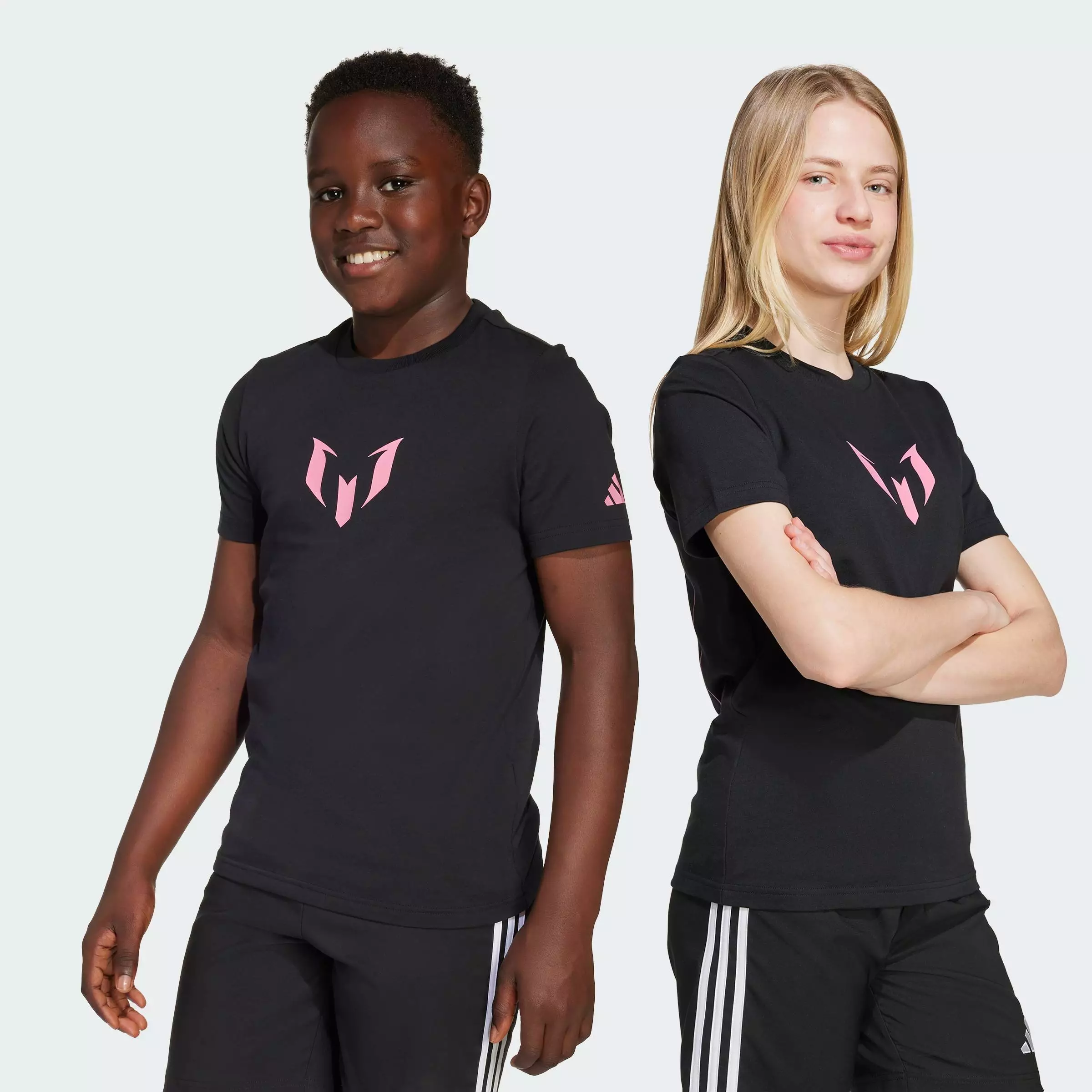 Football Messi Name & Number Graphic Tee Kids Men Black JM8950