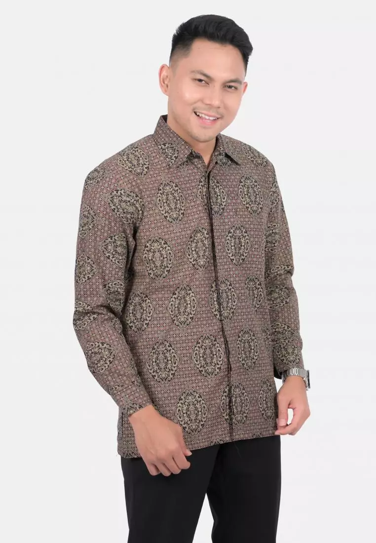 kemeja batik pria lengan panjang KAUNG HALUS SH43