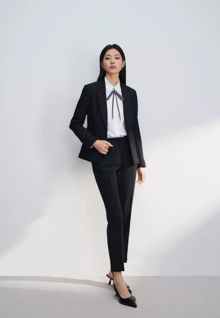 Water & Oil Repellent Plainweave Ankle Cigarette Pants