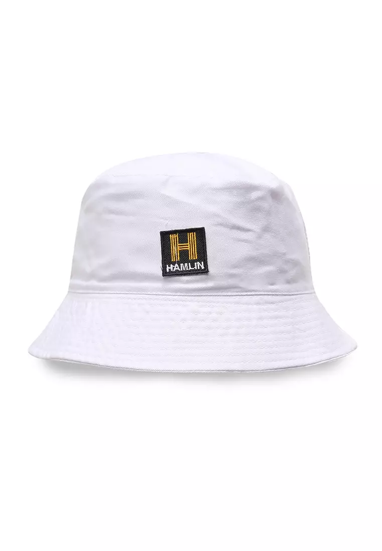 Zorke Bucket Hat Pria Fashion Casual Stylish Plain Material Cotton ORIGINAL - White