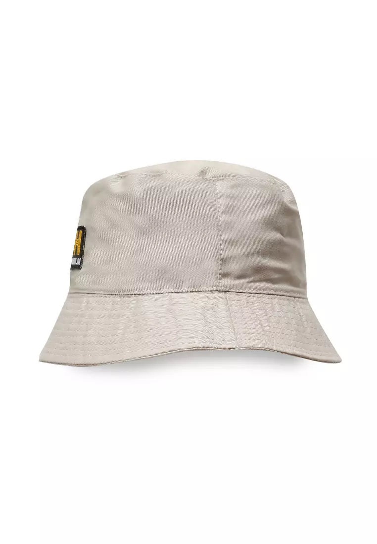 Zorke Bucket Hat Pria Style Casual Fashion Plain Material Cotton ORIGINAL - Cream Army