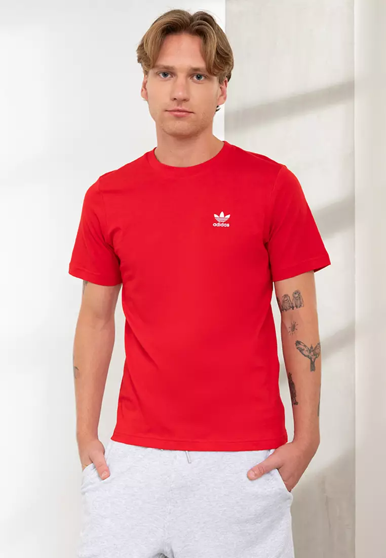 Adidas trefoil hotsell red t shirt