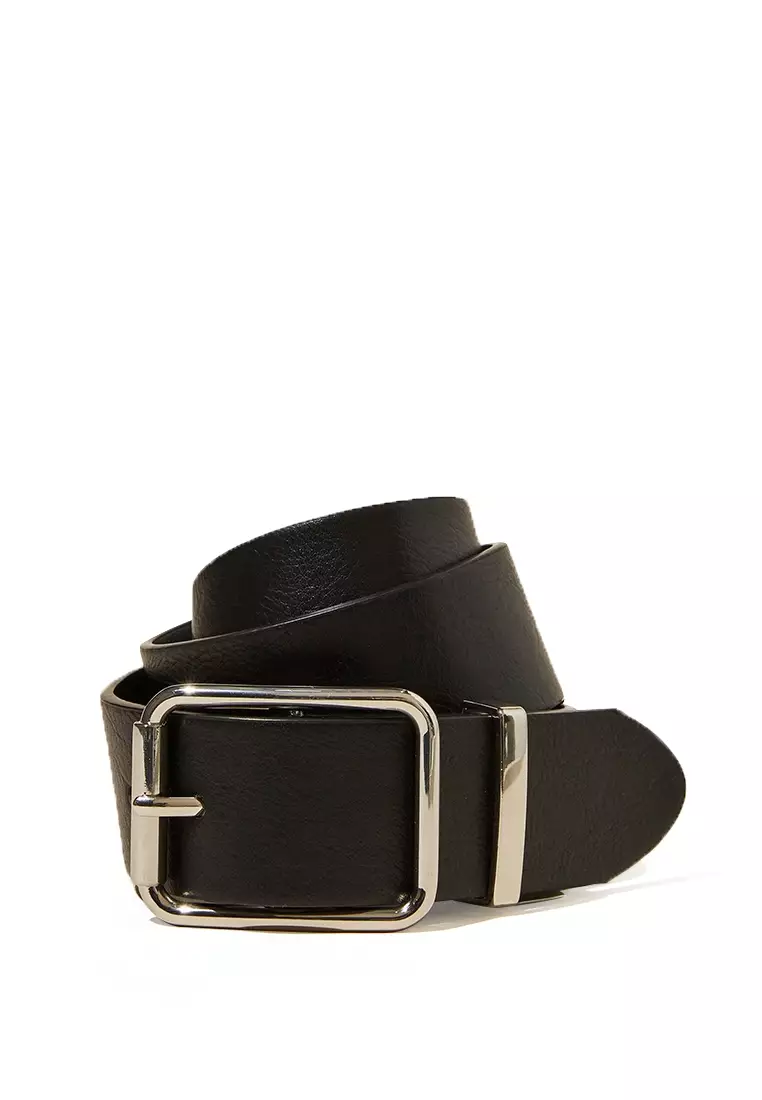 Chunky black outlet belt