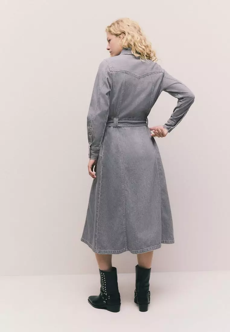 Denim Maxi Shirt Dress