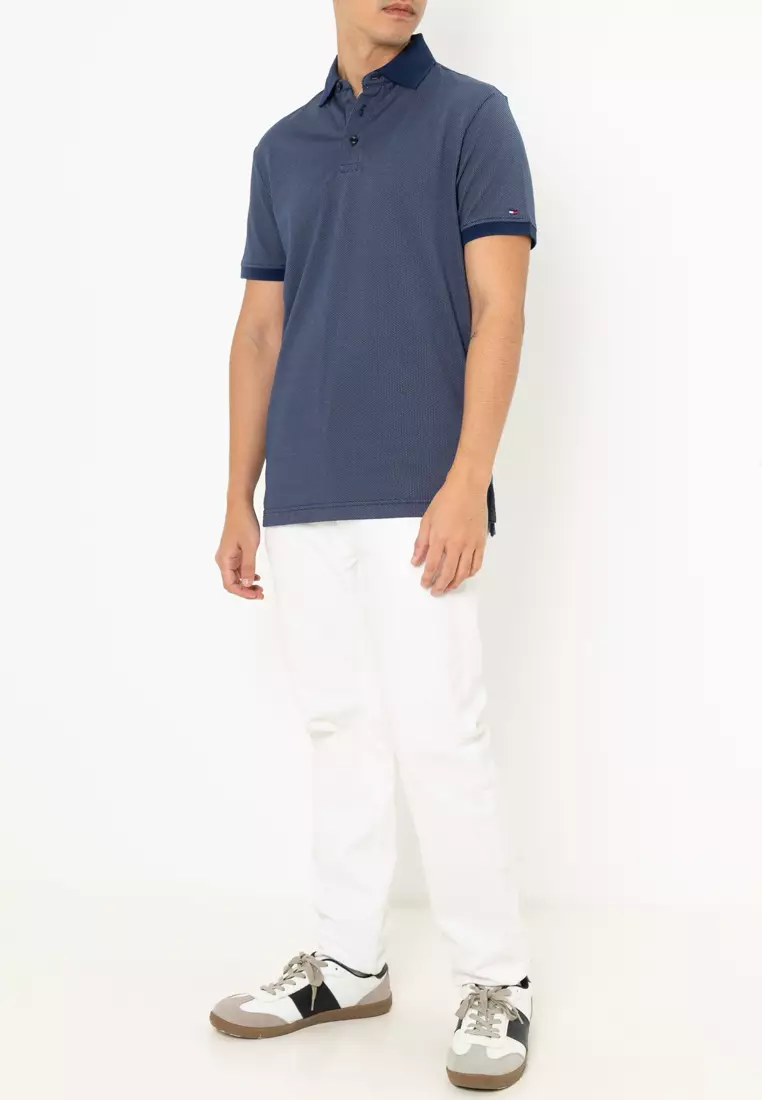 Single Jersey Jacquard Reg Polo Shirt - Tommy Mainline
