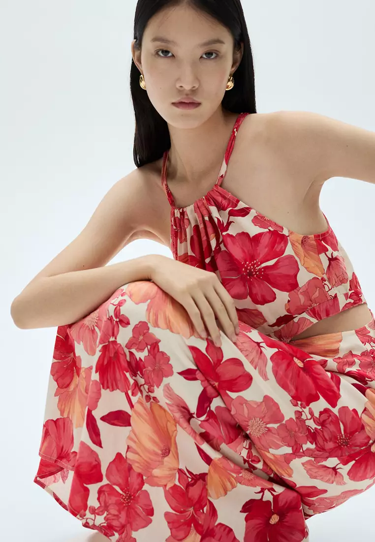 Flower Dress With Openings