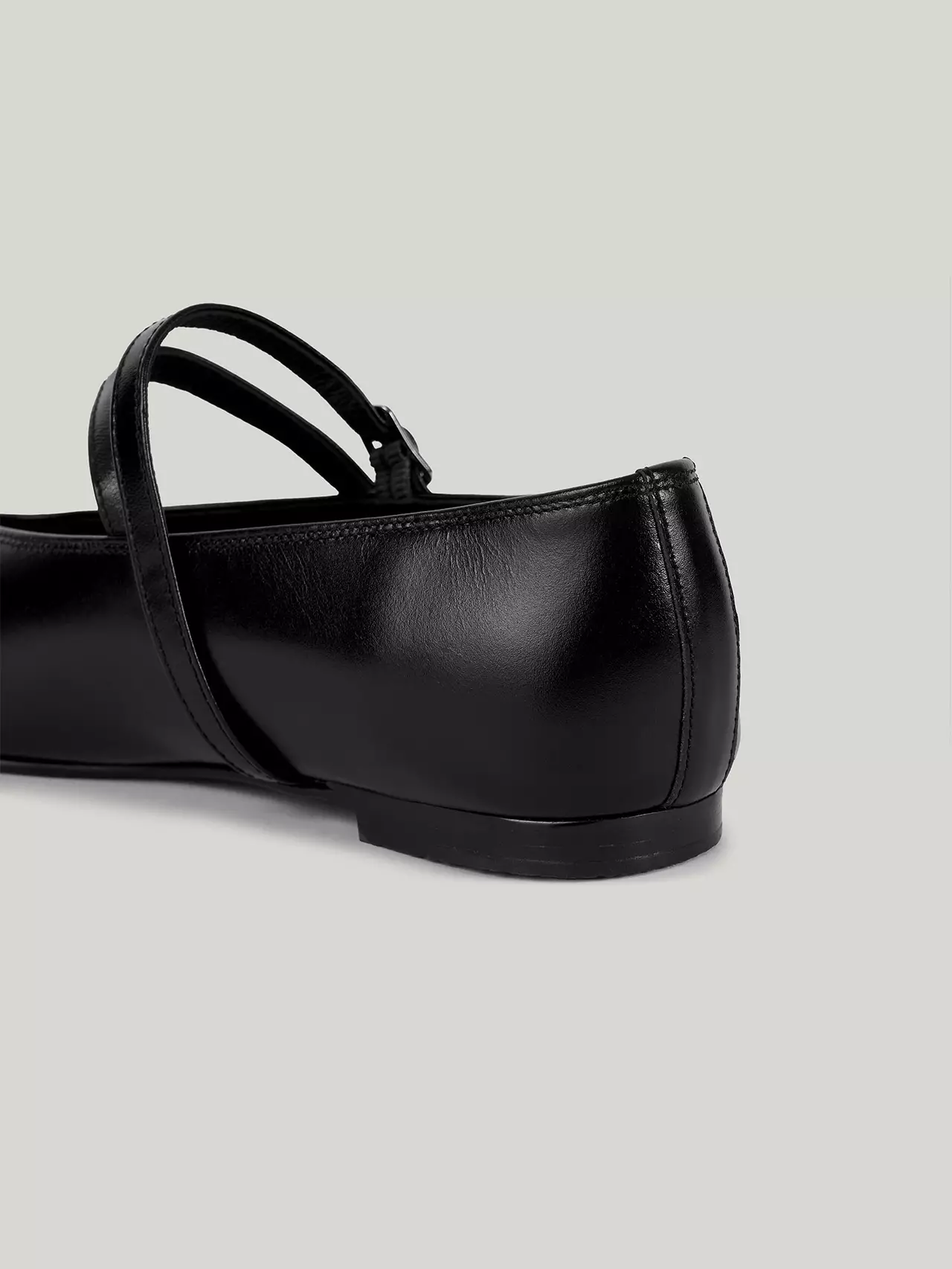 DOUBLE STRAP FLATS soft black