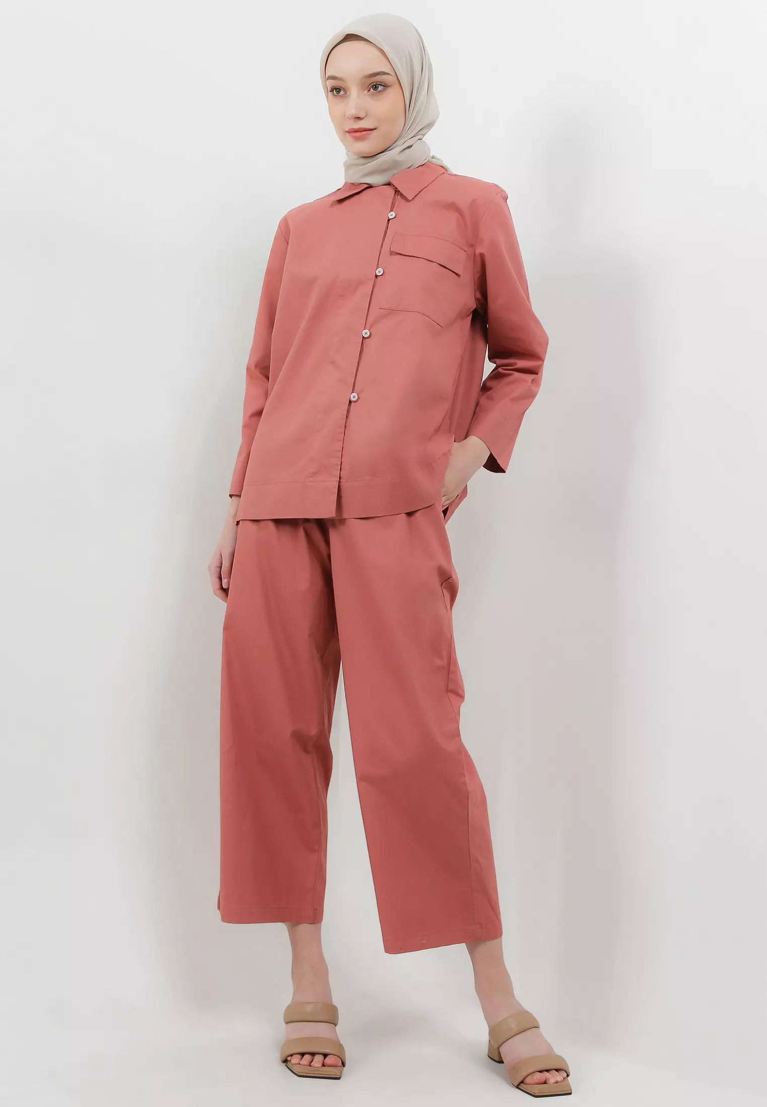 MFMW Latusha Atasan Blouse Brick Dust