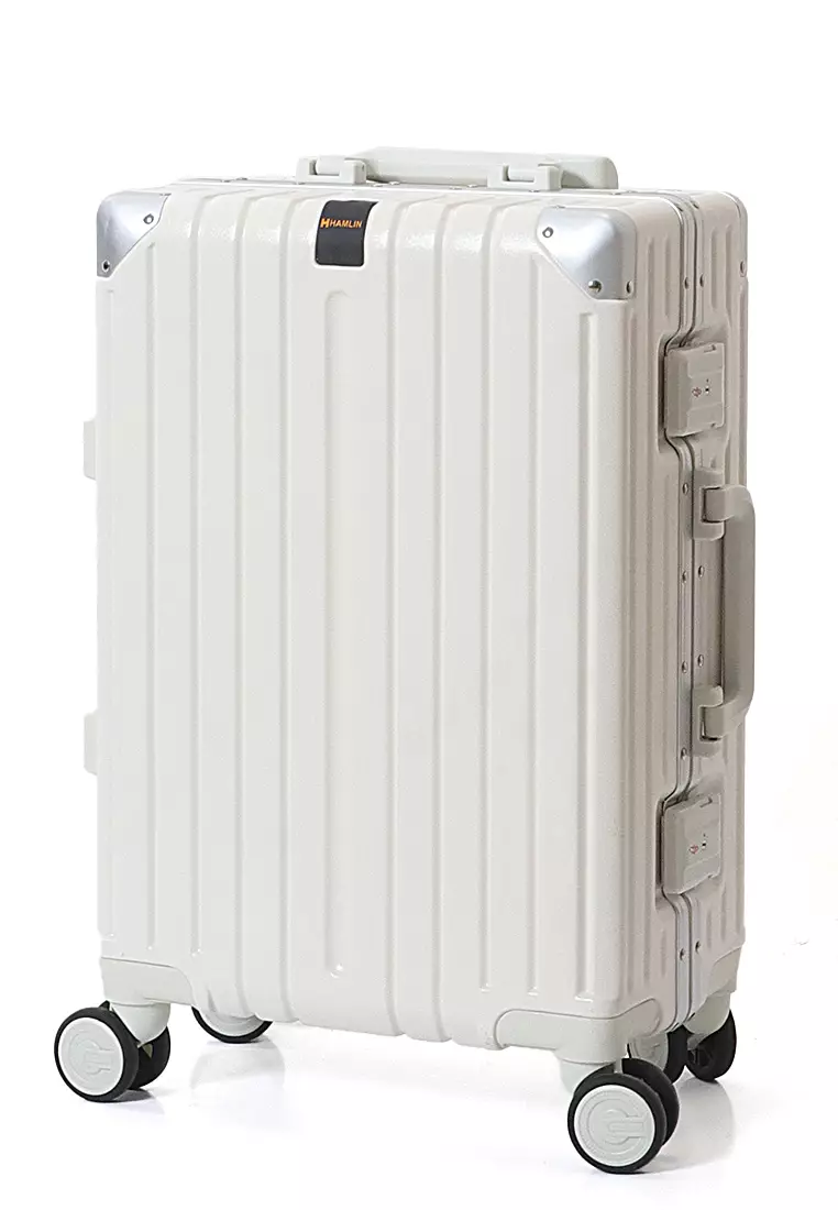 Barayev Koper Alumunium Frame Size 20 Inch Travel Bag Unisex Large Compartment  TSA Lock Material Polycarbonate ORIGINAL - White