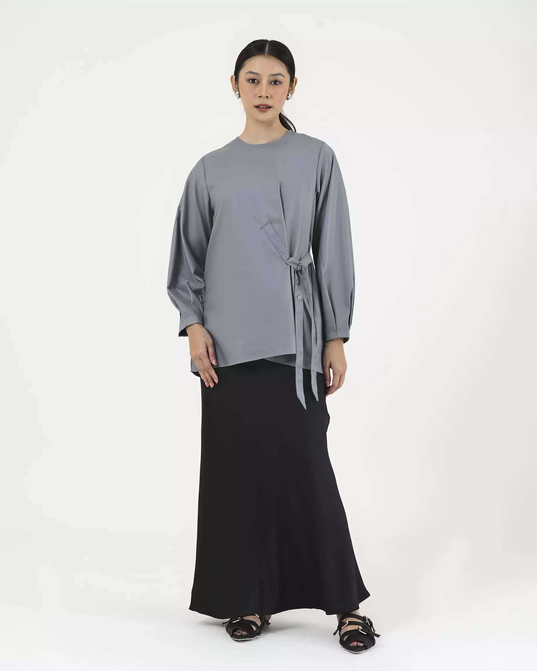 Geulis.id RUKA BLOUSE - Grey