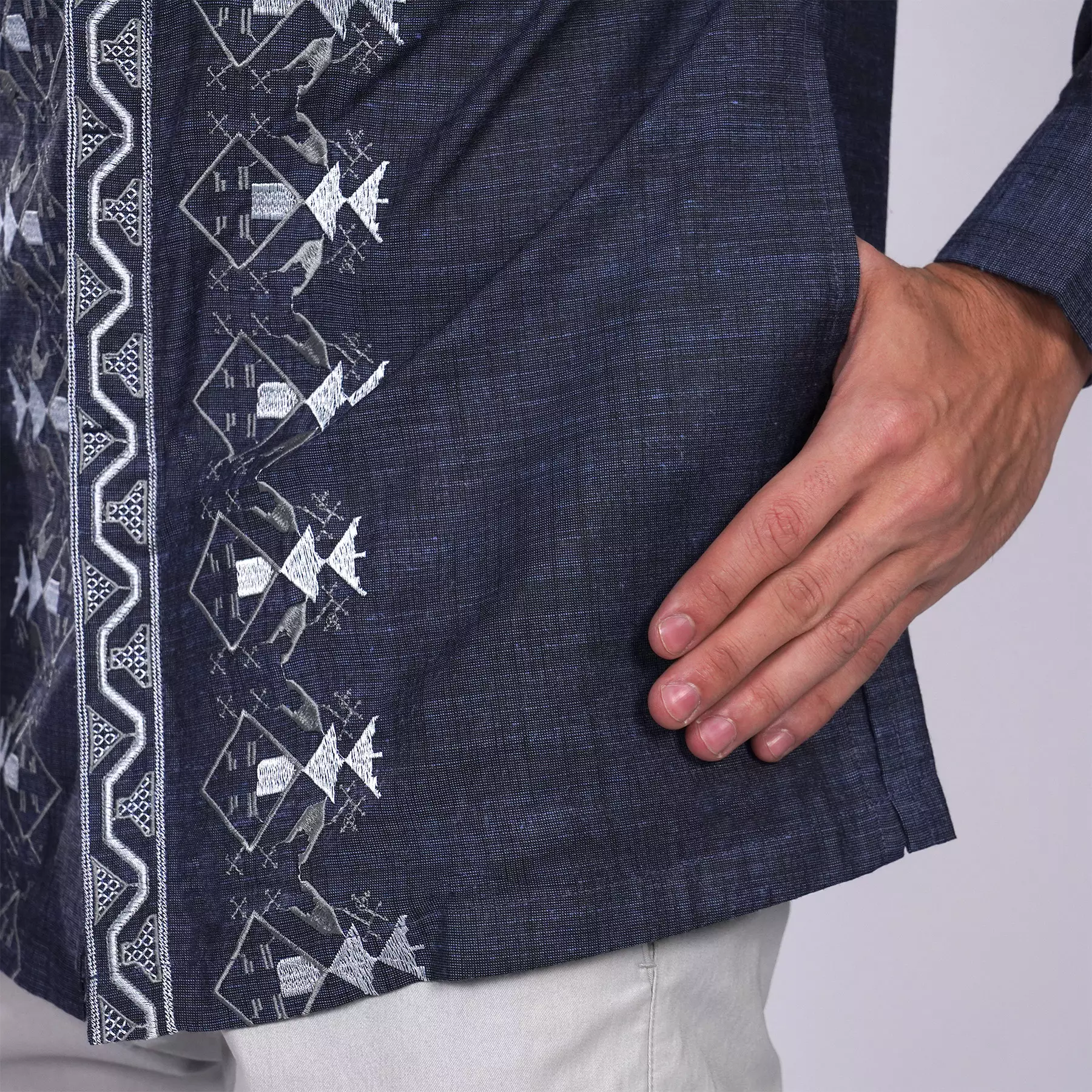 Casella Baju Koko Pria Lengan Panjang Exclusive | Baju Koko Ibrahim Lengan Panjang 9733 Navy