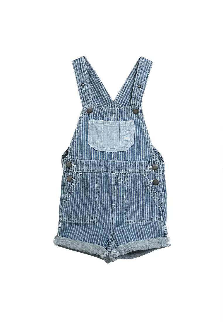 Buy Cotton On Kids Millie Slouch Shortall Playsuit in Denim Stripe/Blue  2024 Online