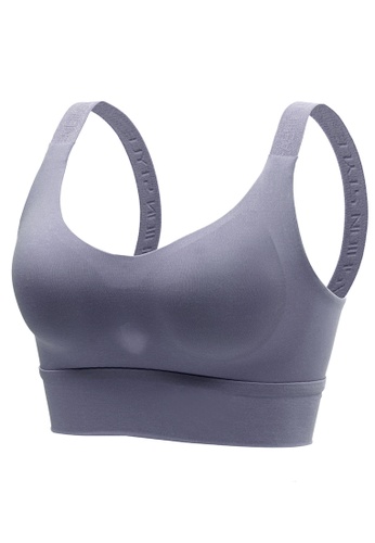 ZITIQUE blue Non-marking And Rimless Sports Bra-Blue 8D3CFUSE5BC573GS_1