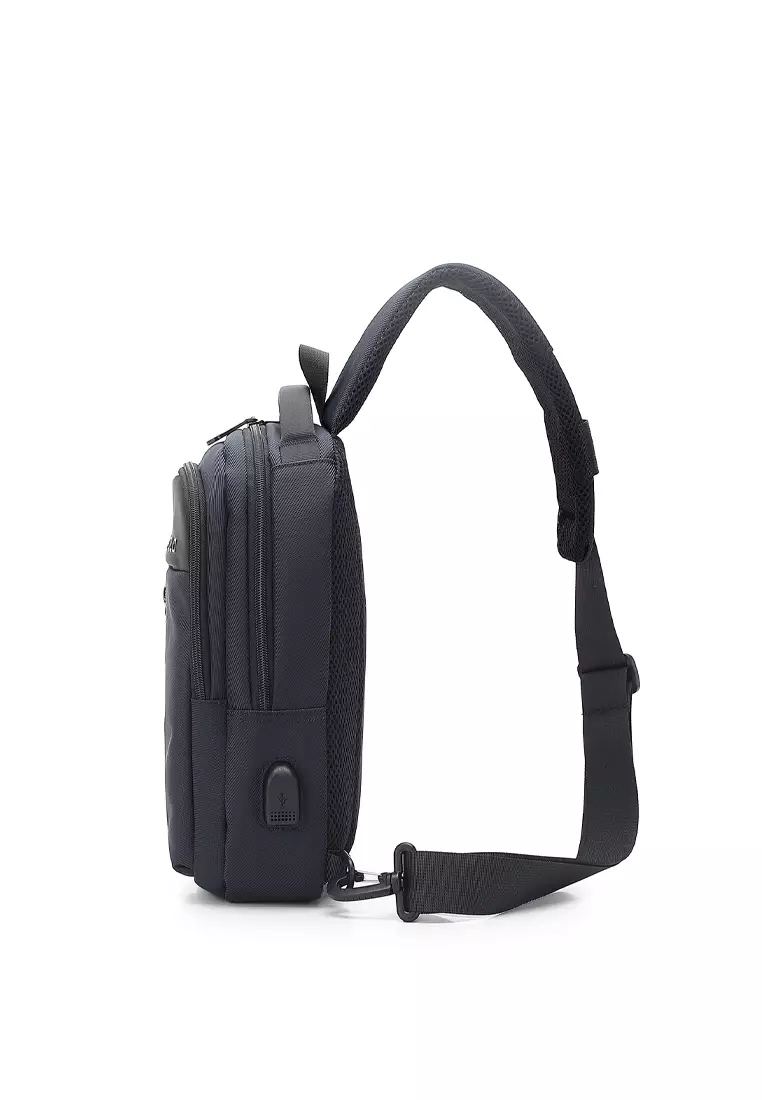 Men's Waist Bag / Belt Bag / Chest Bag (Tas Pinggang / Tas Dada Pria) - Biru