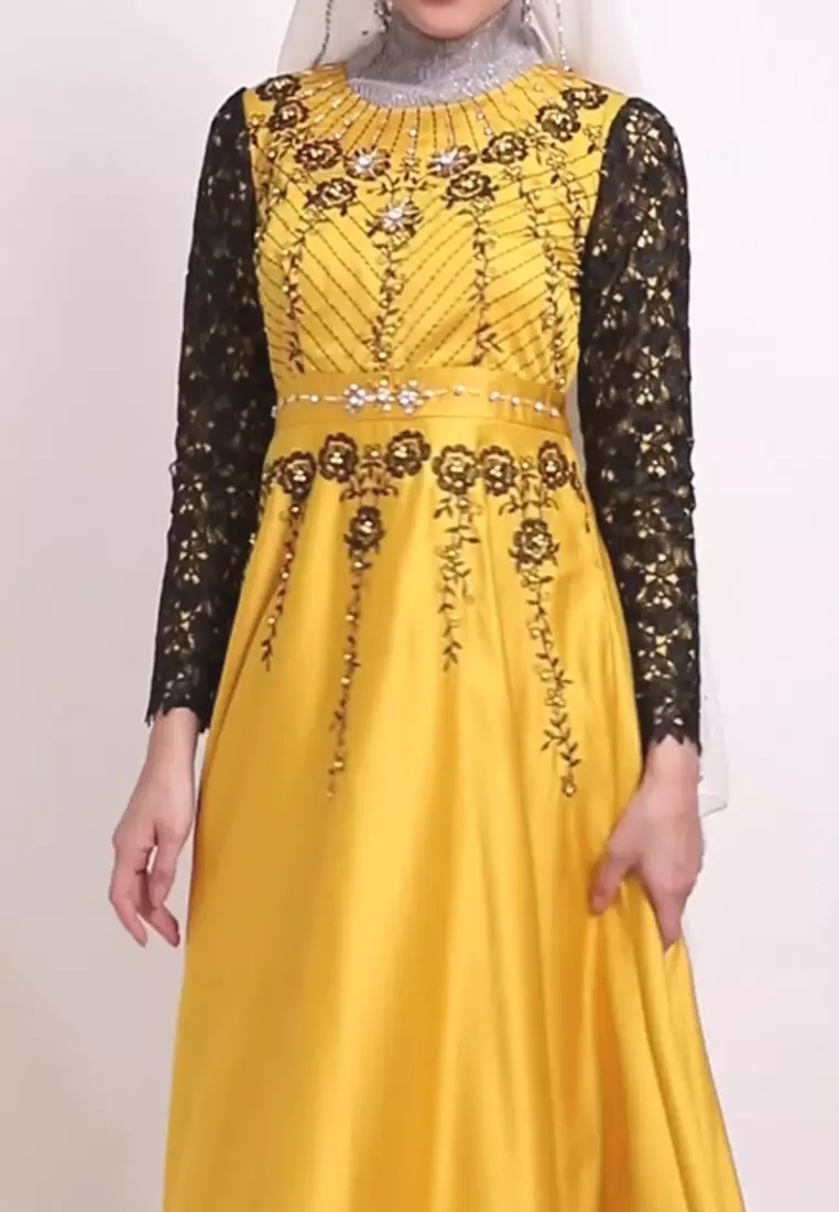 Chamoniq Gamis Brokat Satin