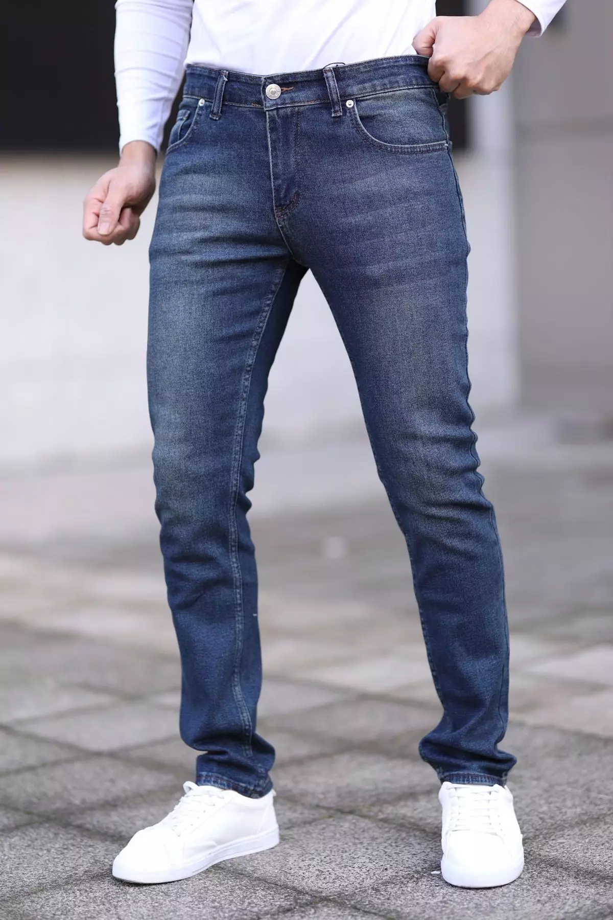 Dark Navy Regular Flexible Fabric Jeans TMNSS25JE00001