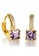 Bullion Gold gold BULLION GOLD Huggies Earrings Princess Glamour Gold Purple-Gold/Purple 05D78ACE845347GS_1