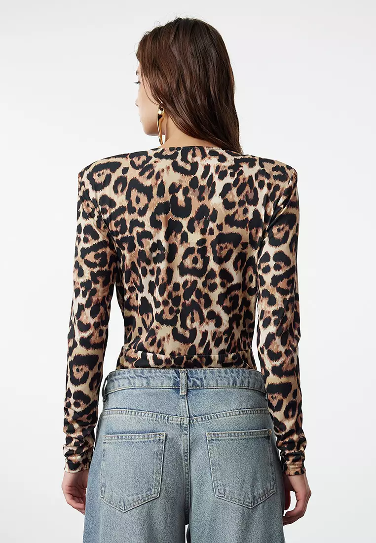 Multicolored Double Breasted Knitted Bodysuit TPRAW22BD0161