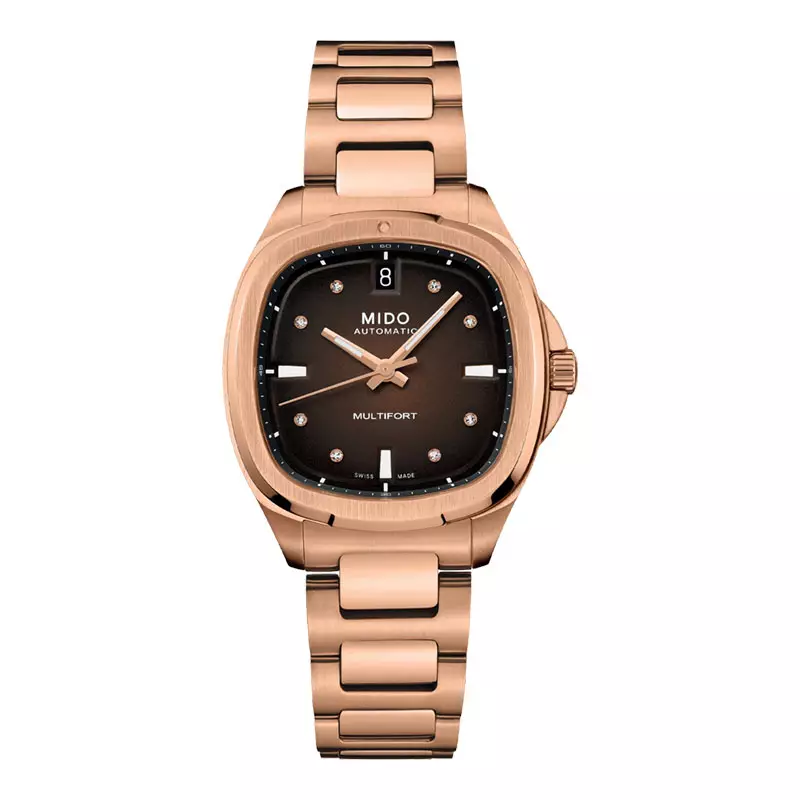Jam Tangan Mido Uhr Mido Commander Brown Mido Rosegold MIDO