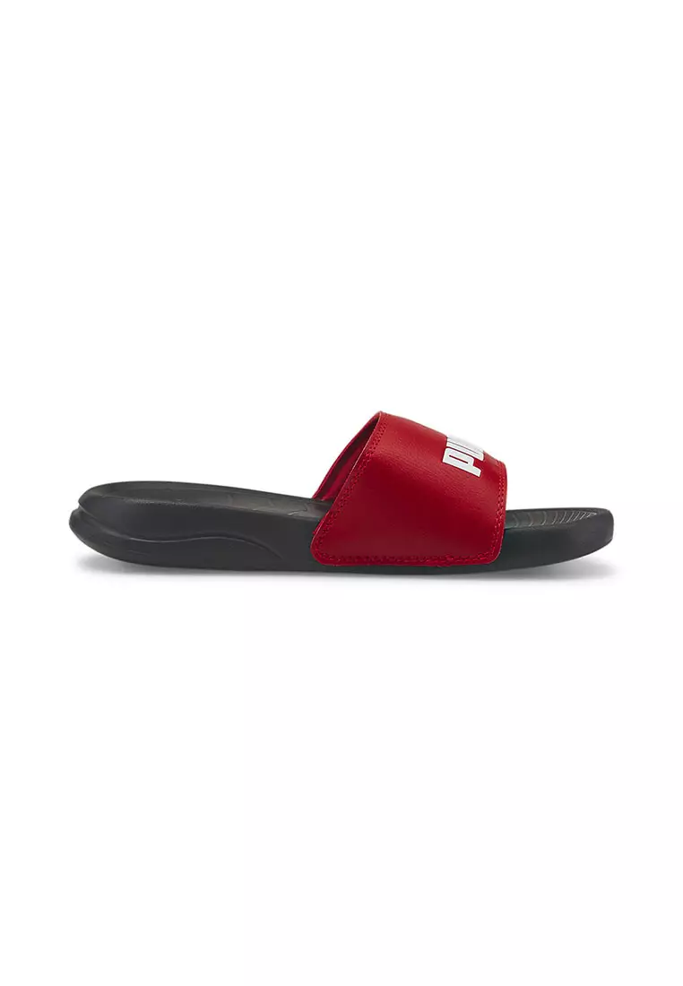 Puma red 2025 flip flops