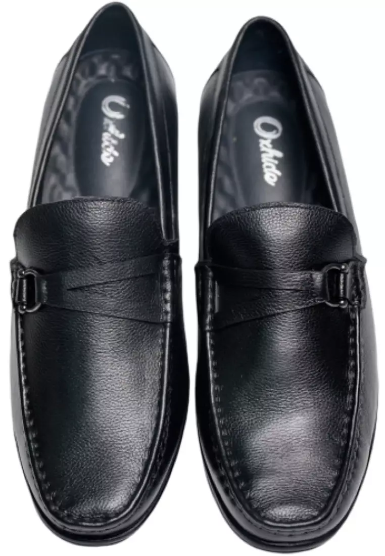 Buy Oxhide Black Loafers Slip Ons Leather Casual Shoes Men