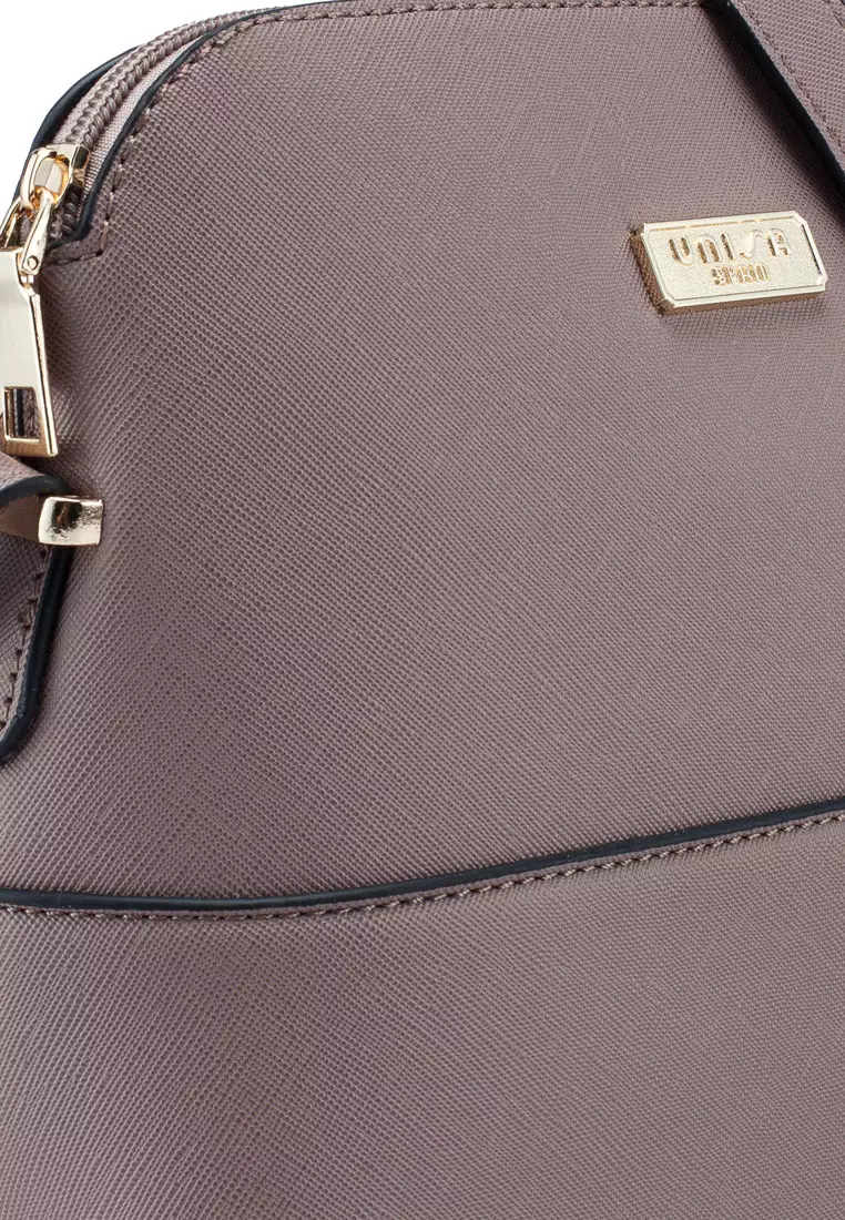 Saffiano Texture Shell Shape Mini Sling Bag