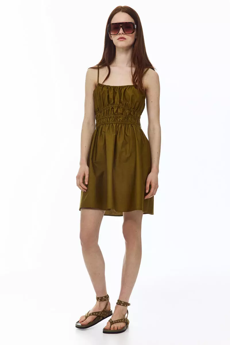 Tie-strap cotton dress