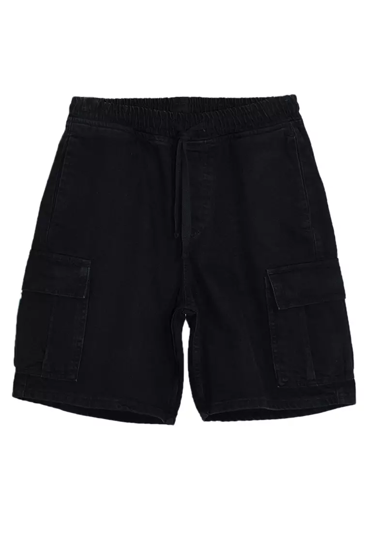 Buy Trendyol Elastic Waist Cargo Denim Shorts 2025 Online ZALORA