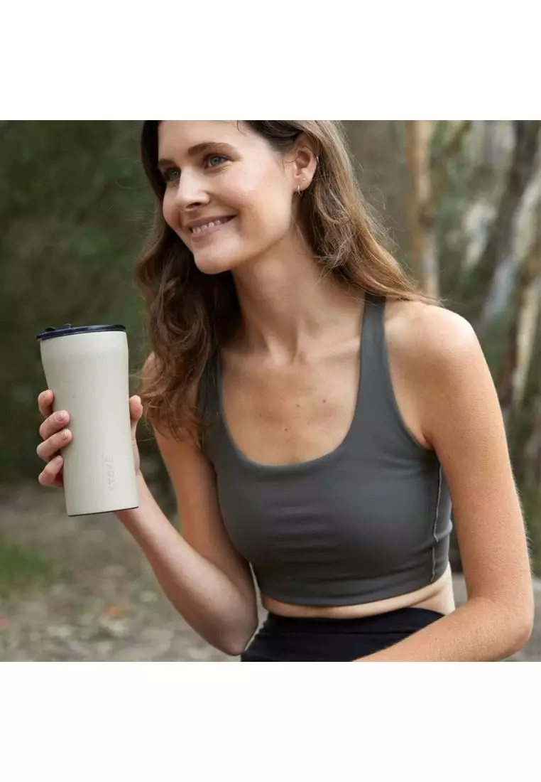 STTOKE Le Leakproof Ceramic Insulated Cup Power Coating 16Oz - Heather Green