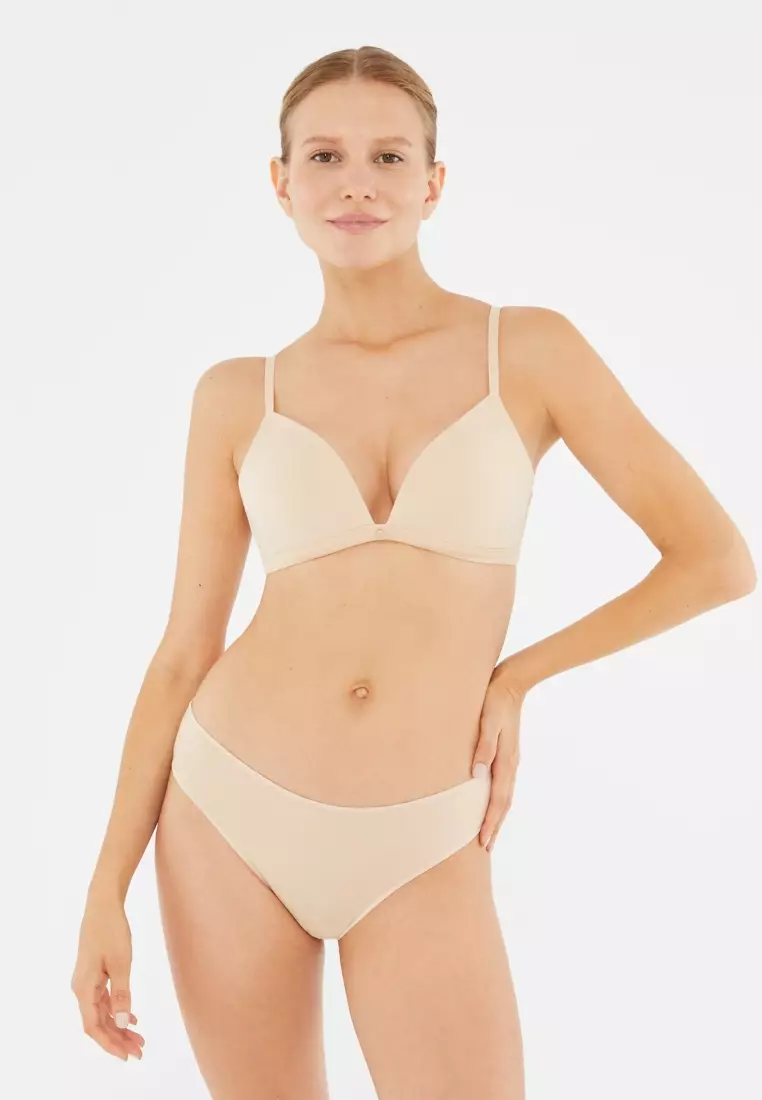 Nude Basic Soft Bra, Non-wired, Soft, Full-Cup, Underwear for Women