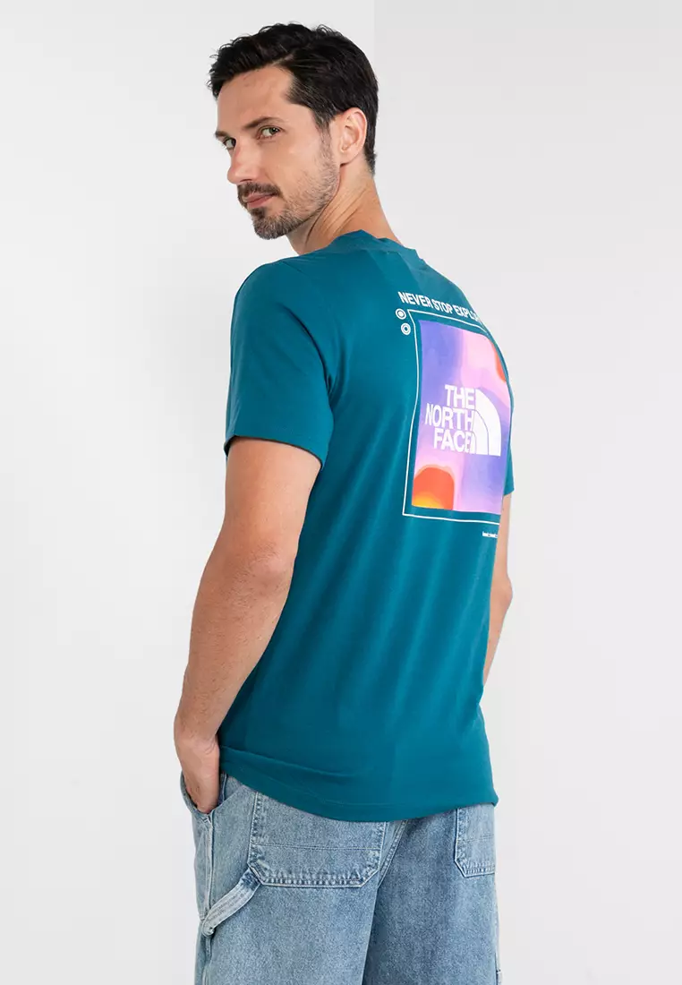 The north face t shirt blue cheap