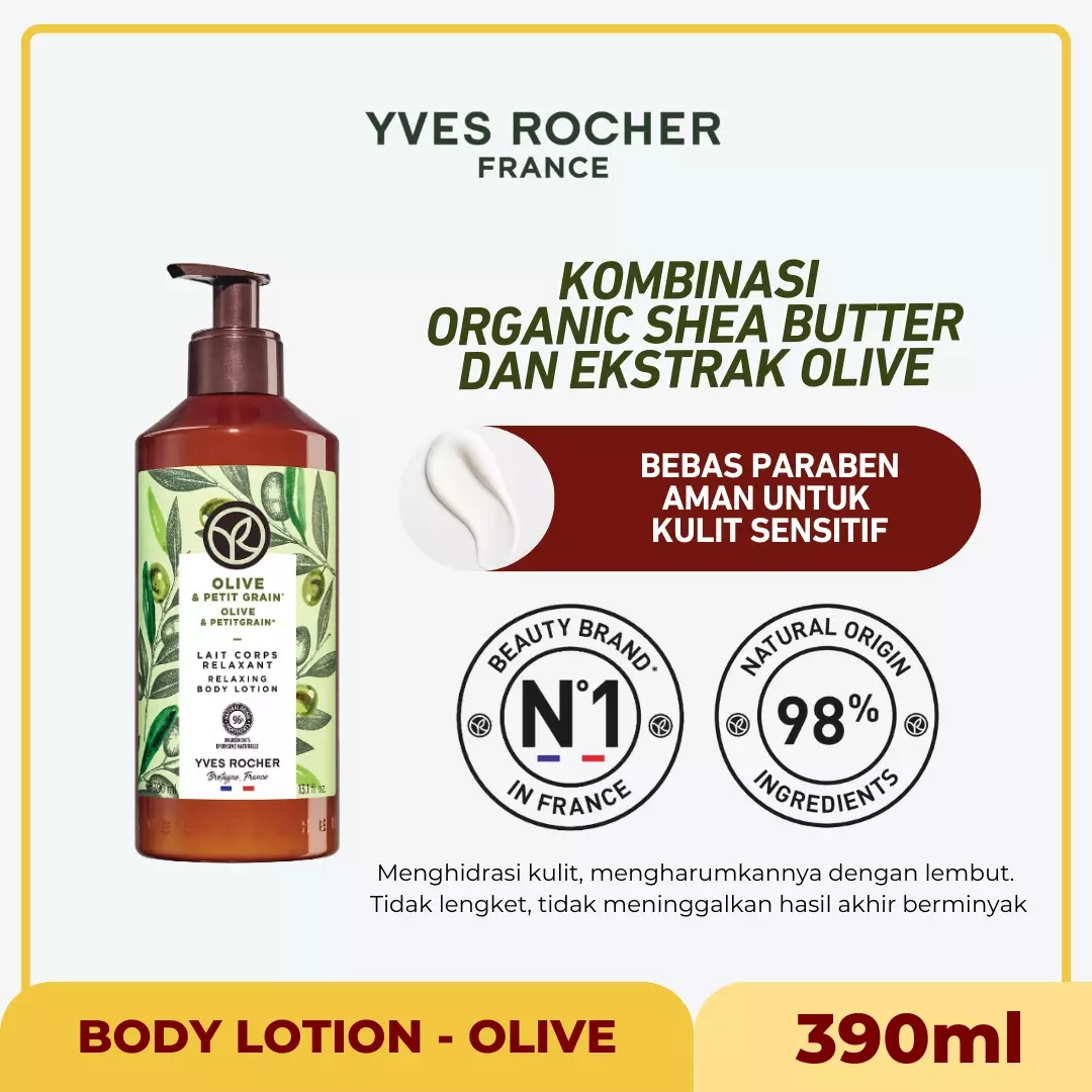 Jual Yves Rocher Yves Rocher Olive Petitgrain Relaxing Body Lotion 390 ...