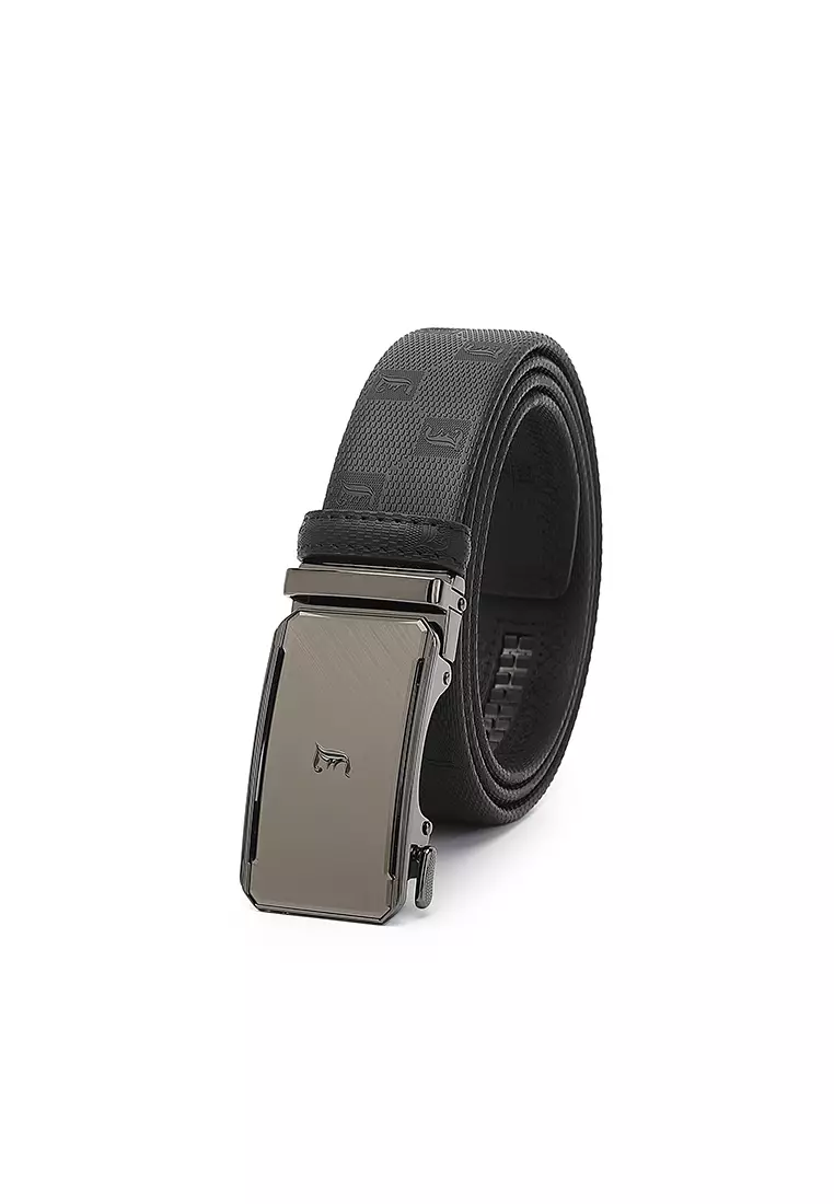 Gift Set - Leather RFID Wallet + 35mm Automatic Buckle Belt (禮盒 - 皮具錢包 + 腰帶) - 黑色