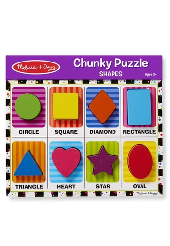Melissa & Doug Melissa & Doug Shapes Chunky Puzzle (8 Pieces) - Wooden, Toddler, Educational, Learning 36E4DTH5A929D0GS_1