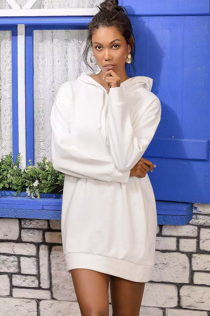 Buy Alacati Hooded Sweatshirt Dress 2023 Online | ZALORA Singapore
