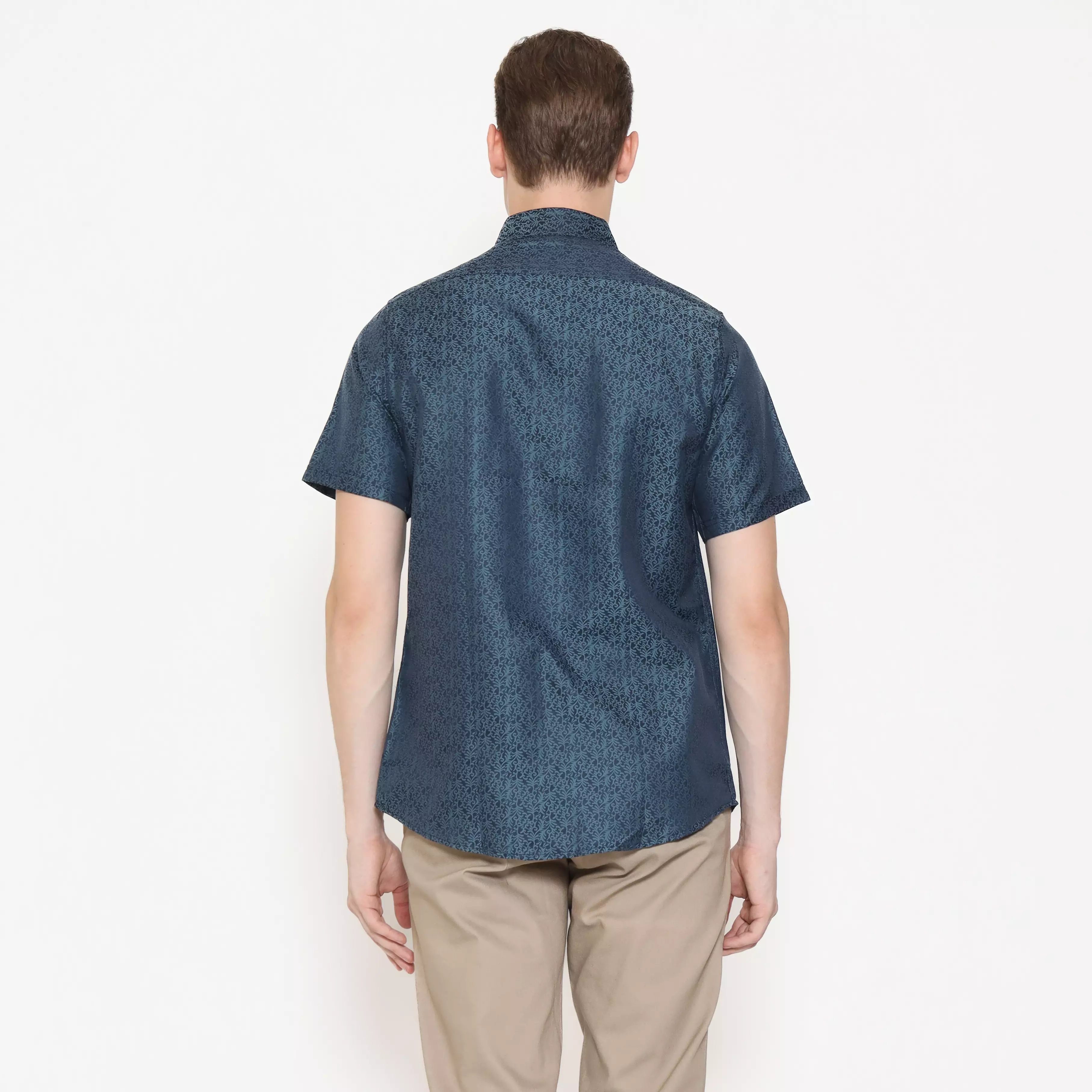 Schoeller Kemeja Formal Pria Lengan Pendek – Navy – Slim Fit | Artikel MSNS