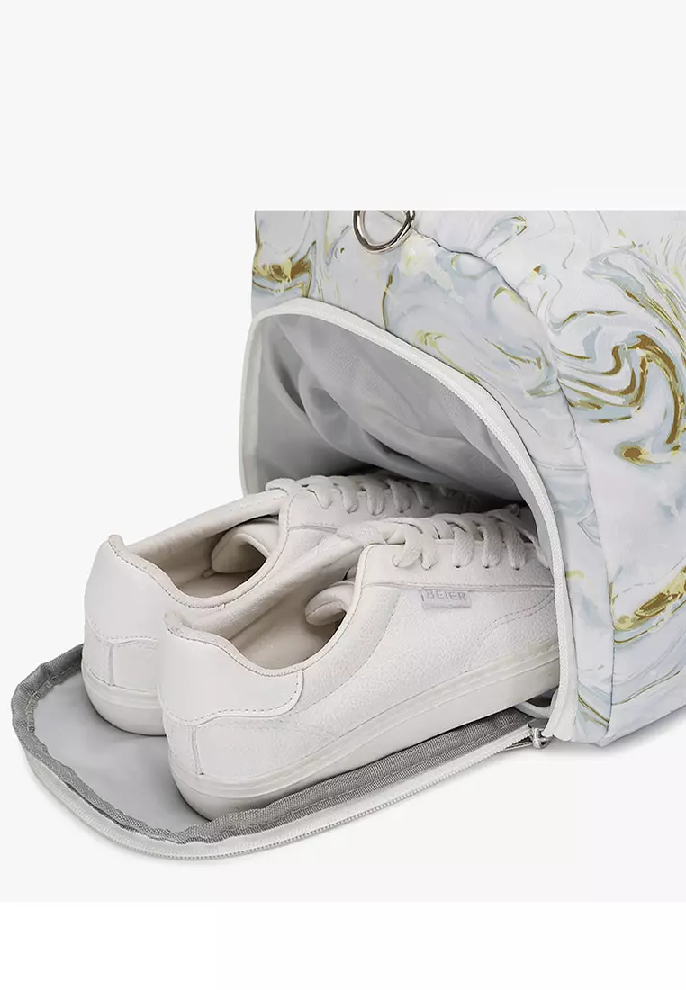 Stowable Duffel Bag With Shoes Compartment