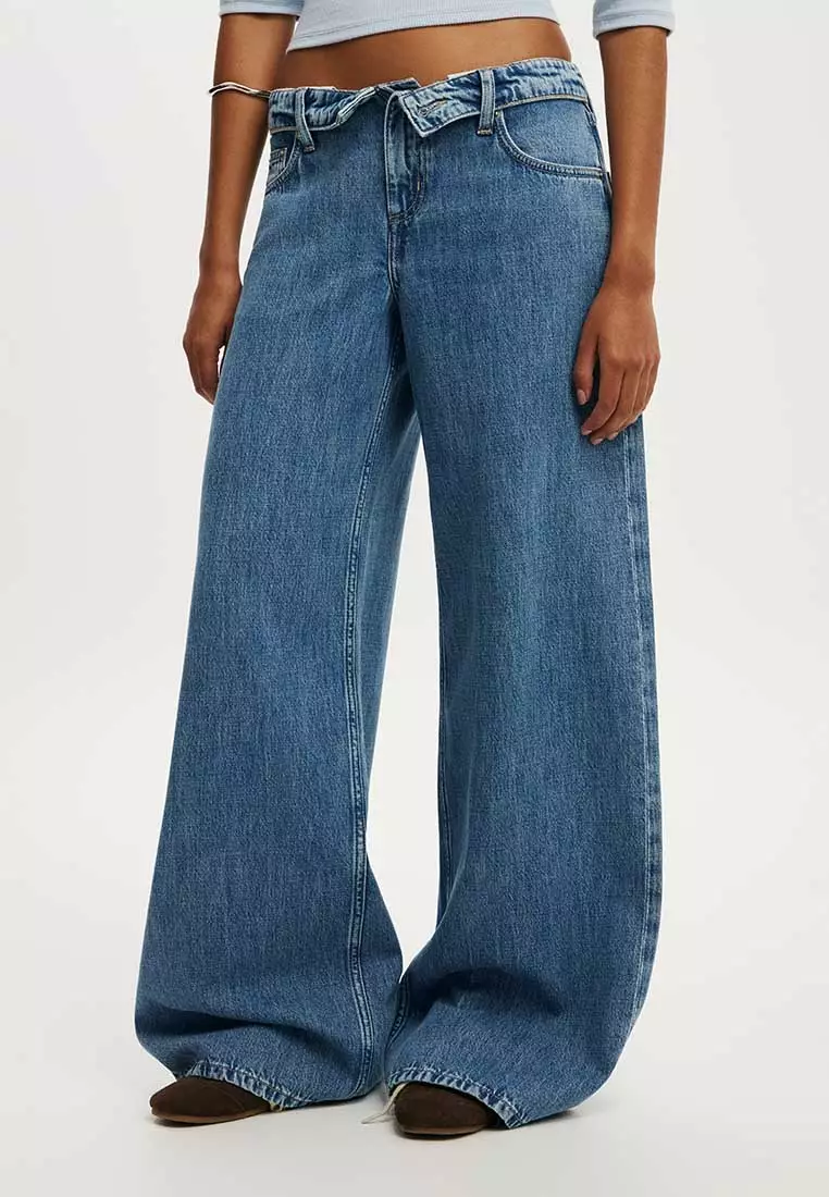 Low Rise Wide Jeans