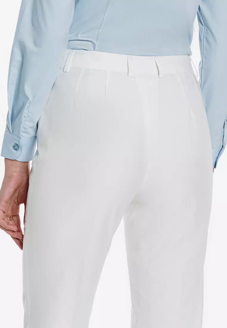 白色直筒版西裝褲(可機洗)