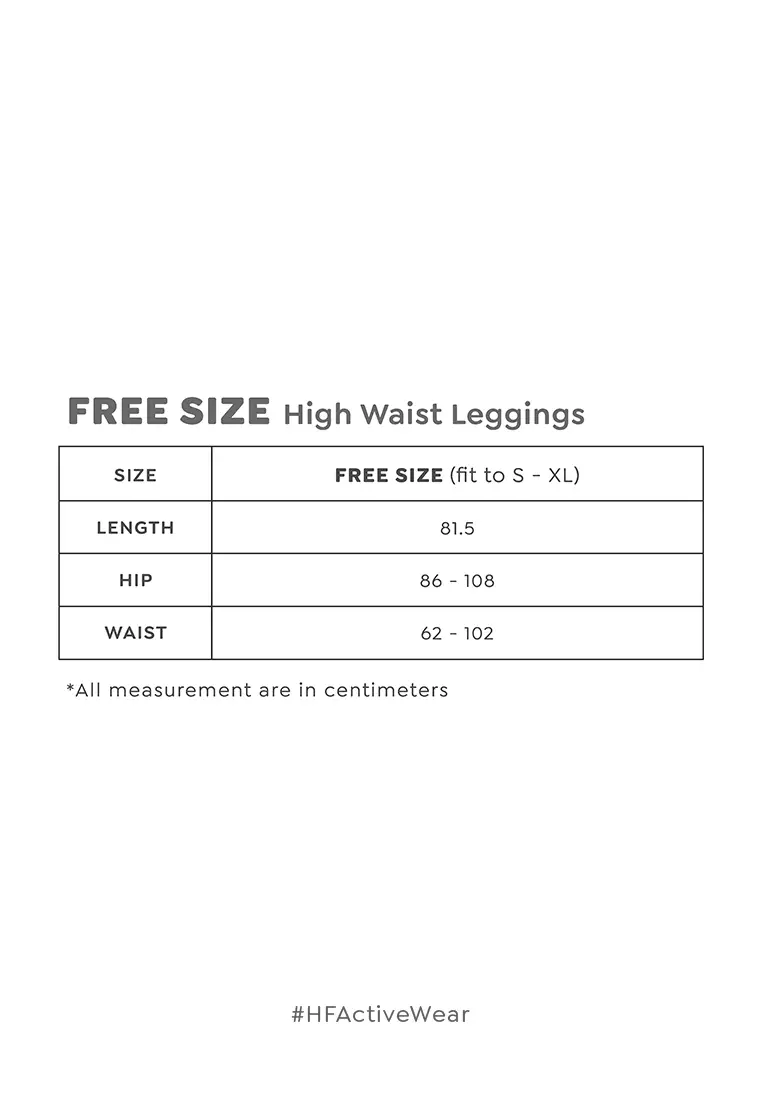 HAPPYFIT Everyday Free Size FIT TO XL High Waist Leggings - Peach Caramel