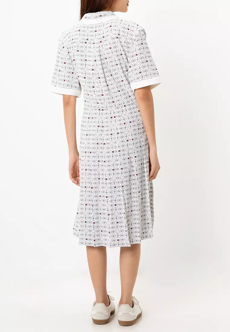 Geometric Flower Midi Dress - Tommy Mainline