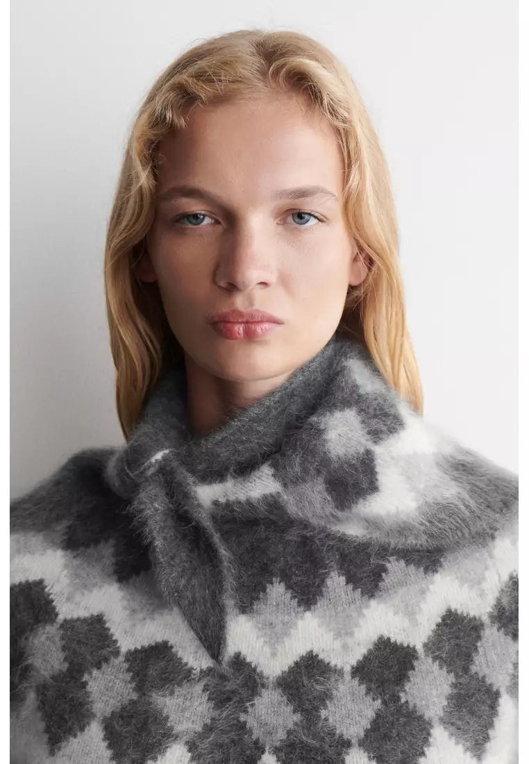 FAIR ISLE BRUSHED-CASHMERE SCARF
