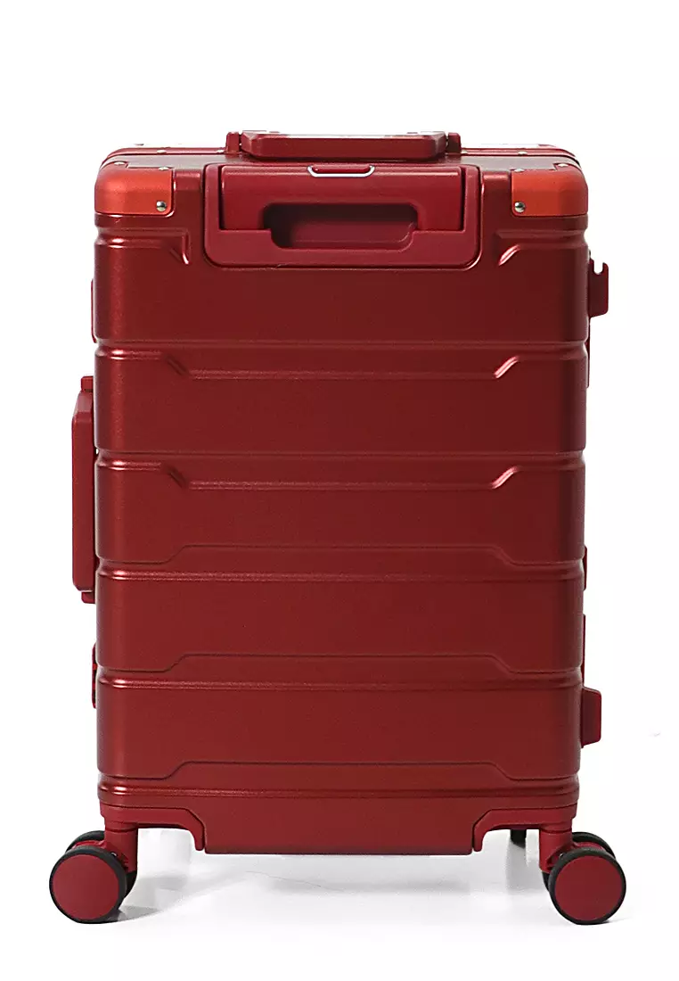 Barayev Koper Alumunium Frame Size 20 Inch Travel Bag Unisex TSA Lock Material Polycarbonate ORIGINAL - Red