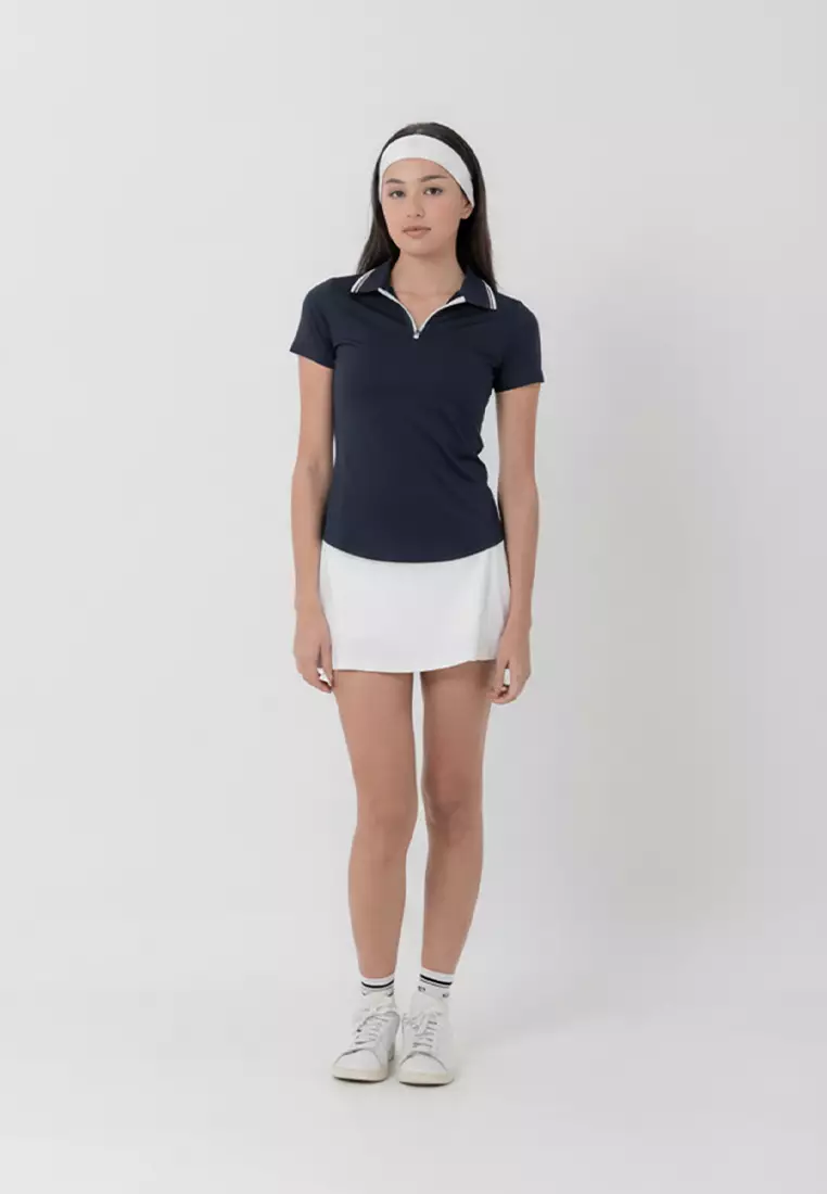 HAPPYFIT Country Polo Tennis Shirt Navy